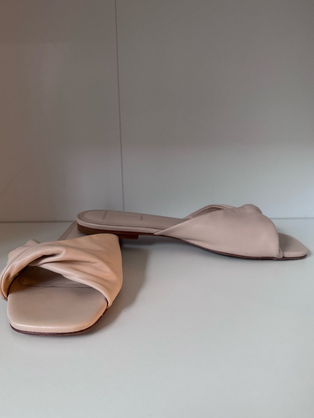 Black Suede Studio Beige Knot Slide Mules - Perfect Summer Flat